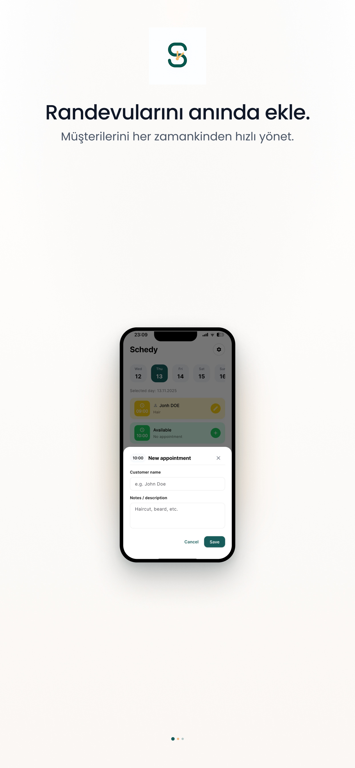 Schedy appointment booking